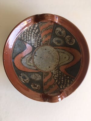 Joop Crompvoets - gedecoreerde schaal met 2 oortjes - keramiek kopen? Bied vanaf 69!