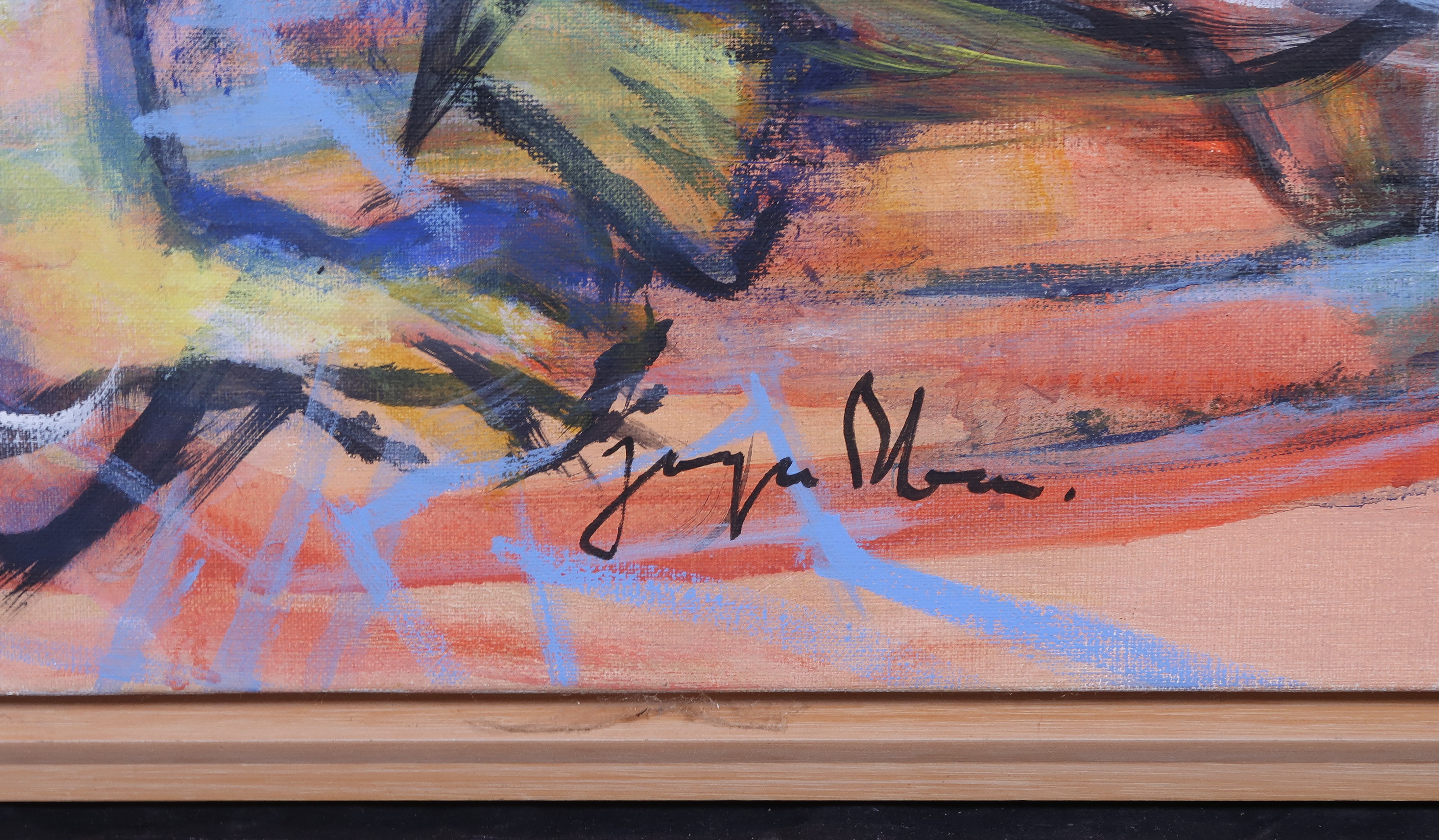 Joyce Bloem - Acryl op doek, Als je reist, jezelf meenemen - Ingelijst kopen? Bied vanaf 100!