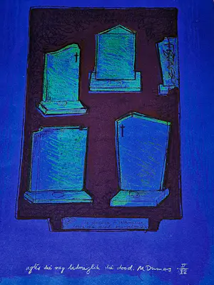 Marlene Dumas - Groot kleuren litho - zeer kleine oplage (15) Agter die nagt bedriglik die dood kopen? Bied vanaf 630!