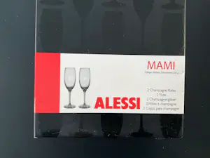 Alessi - JM 14 T DIENBLAD MET VIER CHAMPAGNE GLAZEN kopen? Bied vanaf 55!