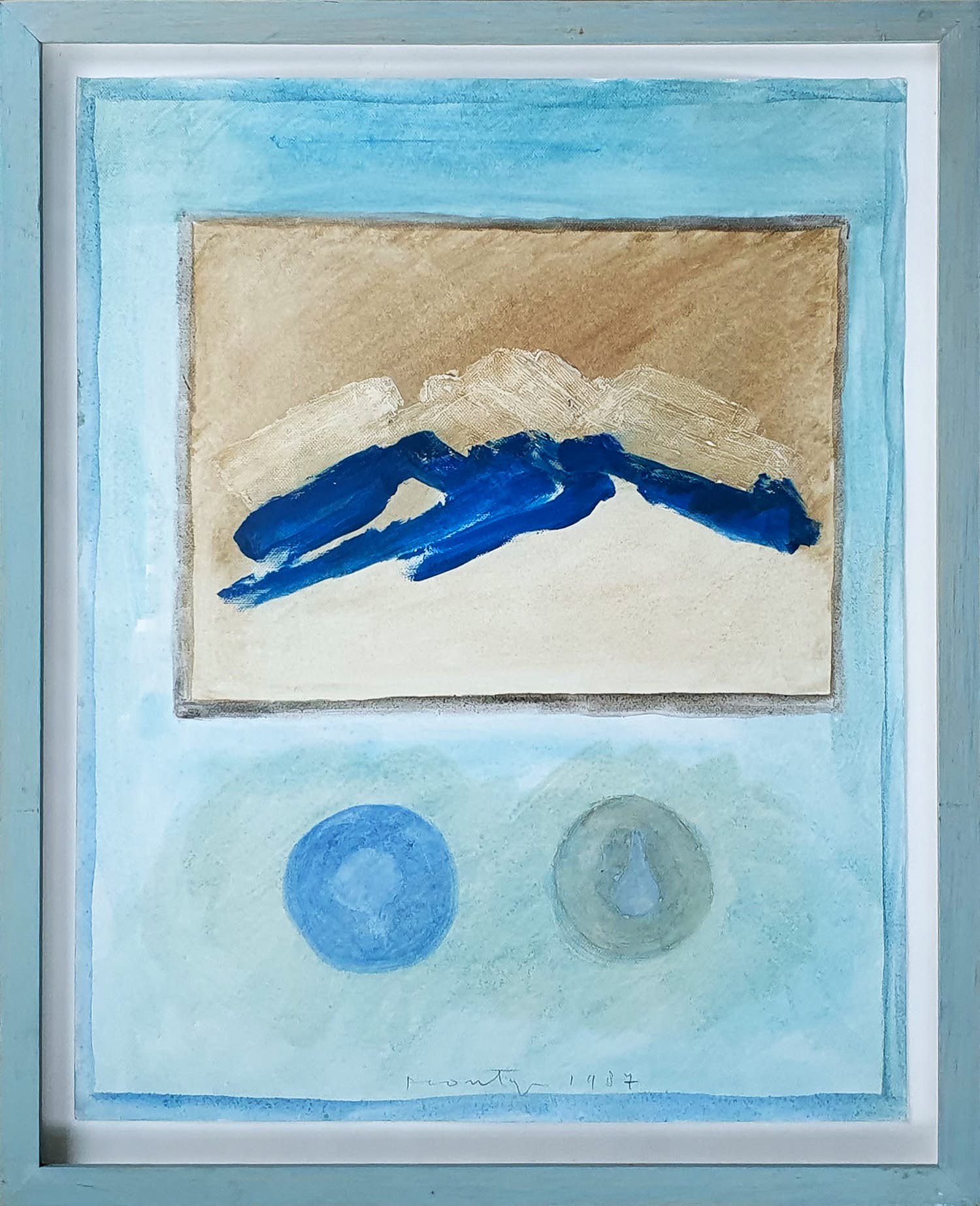 Jan Montyn - Abstracte compositie, - gemengde techniek (ingelijst) kopen? Bied vanaf 155!