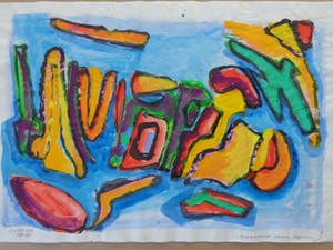 Ernst Vijlbrief - GROENE VOGEL / ORIGINEEL WERK / 64x99cm / SIG / 1994 kopen? Bied vanaf 90!