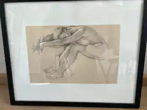 Francine van Hove - Vrouwelijk naakt leunend op kruk verkauft für € 35!