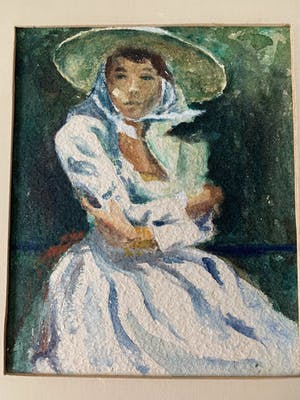 Niet of onleesbaar gesigneerd - Meisje met hoed kopen? Bied vanaf 1!