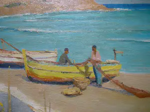 Arie Zwart - Benidorm -olieverf circa 1950- kopen? Bied vanaf 350!