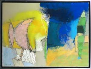 Henk van Vessem - Pastelkrijt, Zonder titel - Ingelijst (Groot) kopen? Bied vanaf 1!