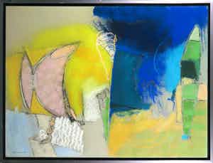 Henk van Vessem - Pastelkrijt, Zonder titel - Ingelijst (Groot) verkocht voor € 1!