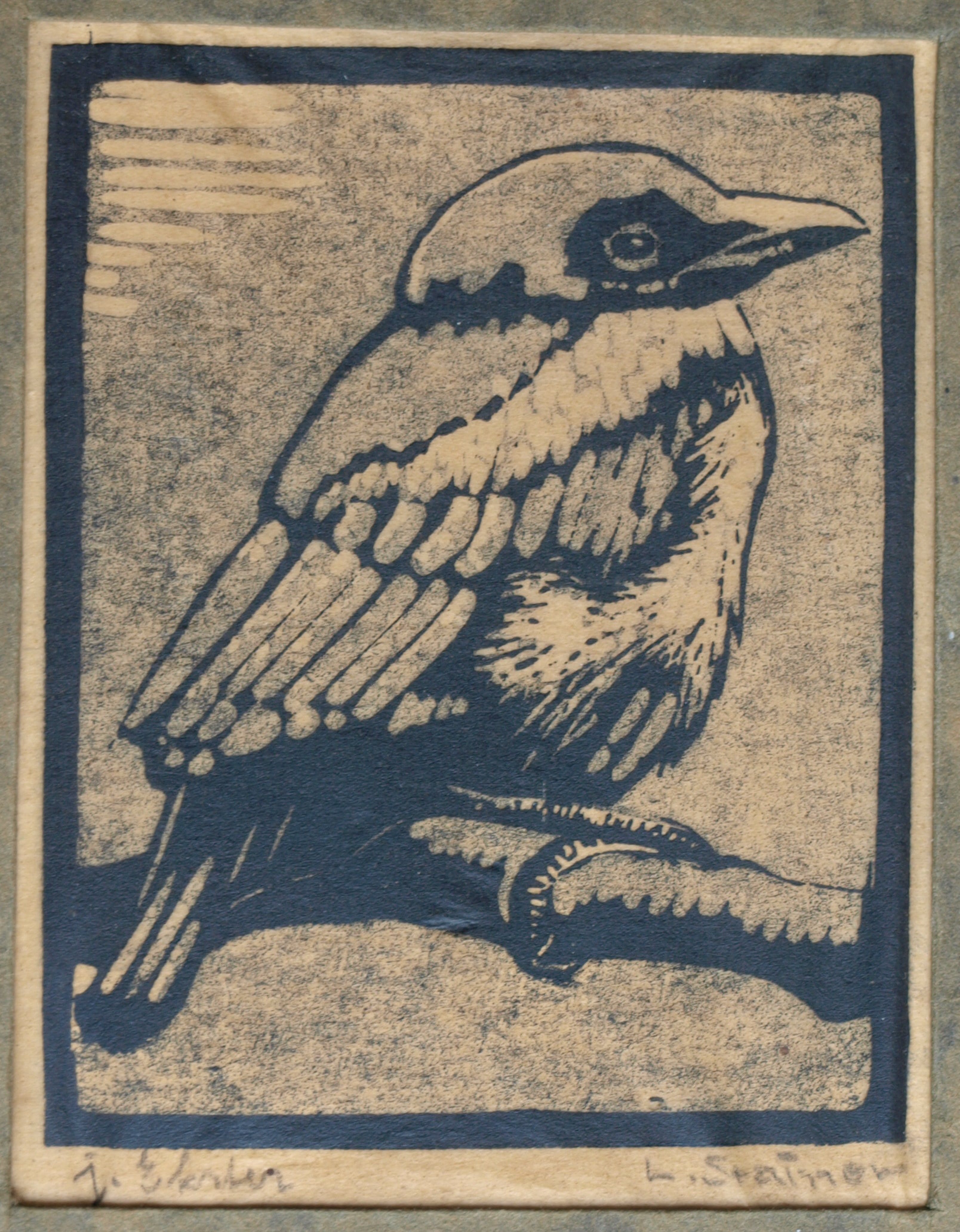 Ludwig Stainer - Ets , Jonge ekster – Gesigneerd – ca 1935 verkocht voor € 46!