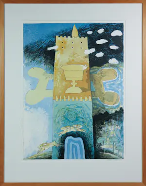 Gert Strengholt - Set van twee litho's, Storm in huis & Vluchten voor hoog water - Ingelijst kopen? Bied vanaf 80!