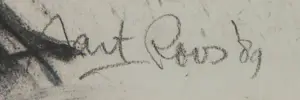 Aart Roos - Krijt en houtskool op papier, Korhoen - Ingelijst kopen? Bied vanaf 1!