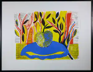 Dora Dolz - Zeefdruk op papier, De helpende hand - Ingelijst verkocht voor € 65!
