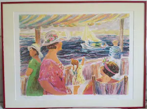 Elyane Addari - ''Dîner au port'' litho met beperkte oplage kopen? Bied vanaf 50!