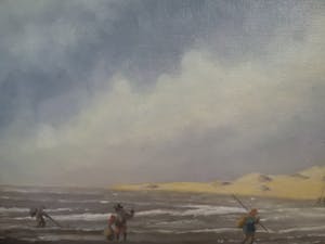 Niet of onleesbaar gesigneerd - Garnaalvissers aan het strand kopen? Bied vanaf 1!