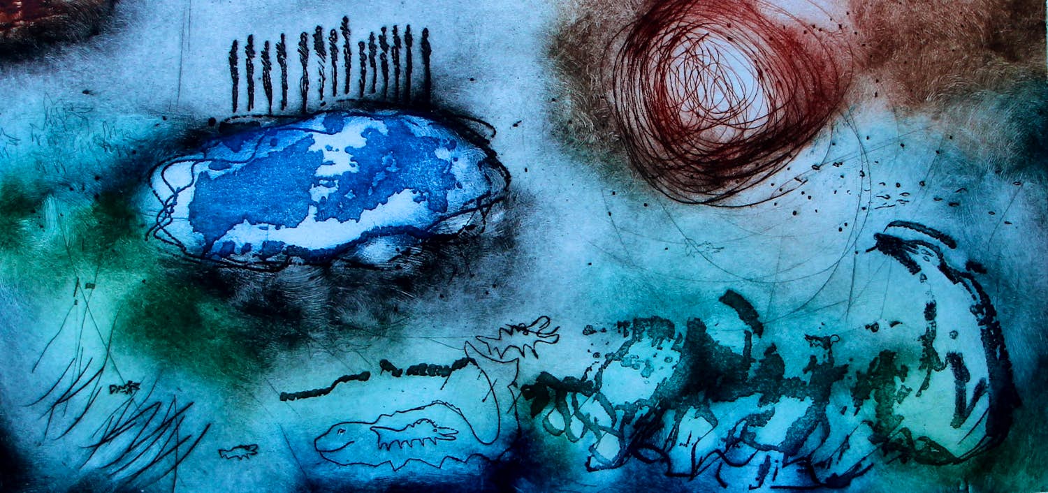 Ad Arma - Ets/aquatint: ''Drifters II" - 1997 kopen? Bied vanaf 59!