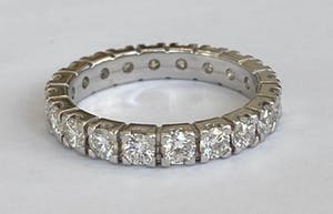 14 karaats witgouden alliance ring met diamanten ca. 2,00 crt kopen? Bied vanaf 1700!