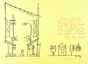 Robert Venturi - Ohne Titel, 1995 verkocht voor € 400!