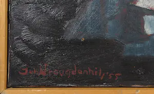 Joop Vreugdenhil - Olieverf op doek, Abstracte compositie - Ingelijst (Groot) kopen? Bied vanaf 250!