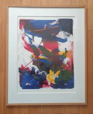 Paul Jenkins - VERLAAGD IN PRIJS - litho 29/40 - Gesigneerd -1992 - Ingelijst 108 x 87 cm kopen? Bied vanaf 250!