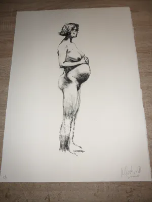 Peter Klashorst - Litho. Titel, "Pregnant" . kopen? Bied vanaf 35!