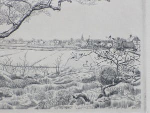 Engelien Reitsma-Valenca - Gezicht op Elspeet - Ets/Gravure kopen? Bied vanaf 45!
