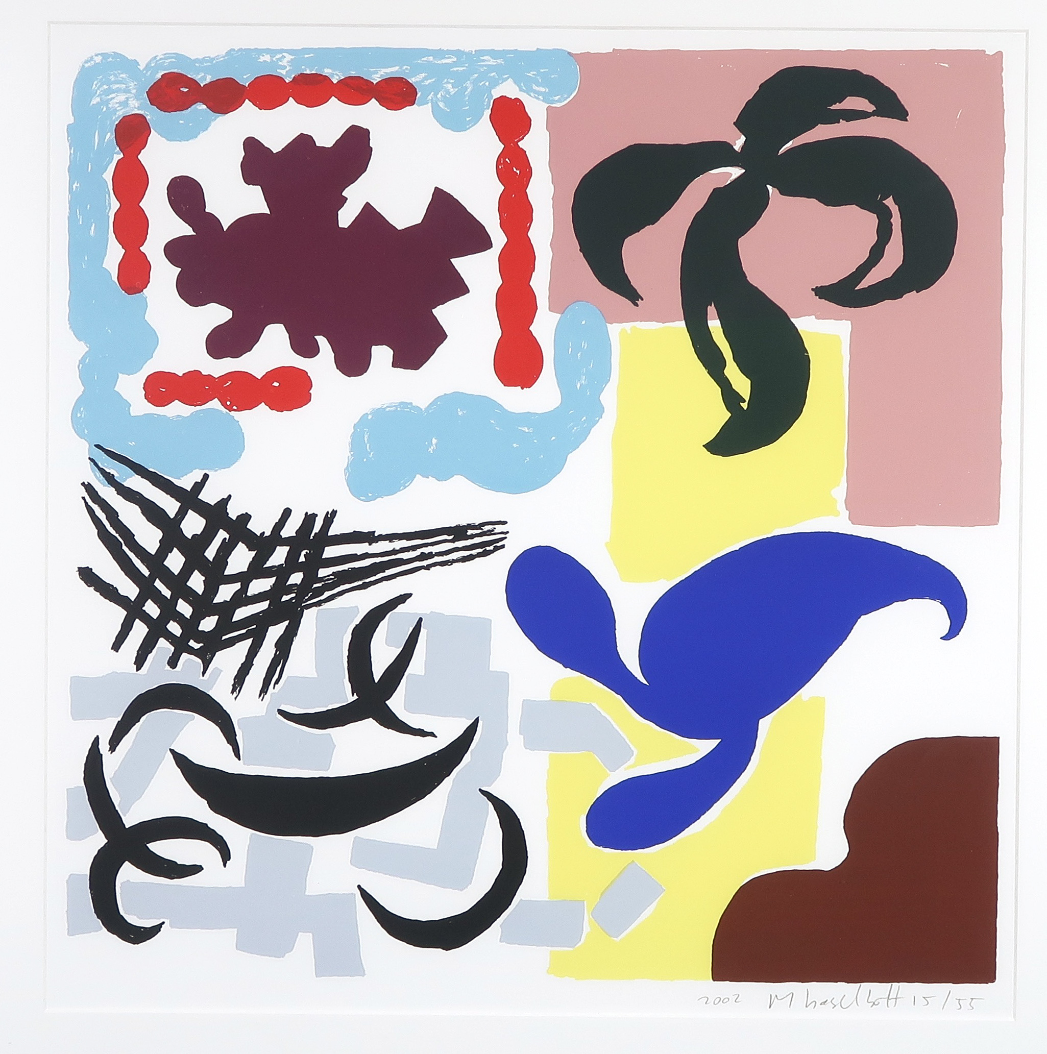 Marianne Haselhoff - Zeefdruk, Zonder titel - Ingelijst kopen? Bied vanaf 20!