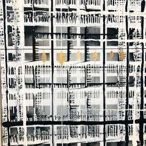 Rob de Graaf - Compositie met zwart en wit en zes bladeren (GROOT) verkocht voor € 925!