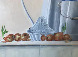 Willie Manders - Emaille Keukengoed met uien kopen? Bied vanaf 130!