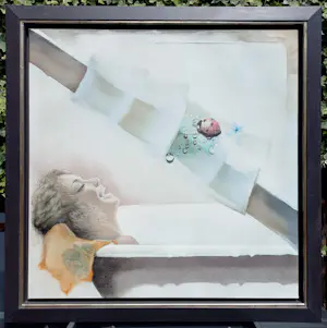 Pol Mara - Partageons la fraicheur, olieverf op doek (mooi ingelijst, groot!) kopen? Bied vanaf 1000!