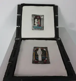 Michel van Overbeeke - Etsplaat met meerdere afdrukken in houten kistje / omslag, Different Houses kopen? Bied vanaf 150!