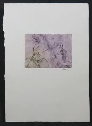 Luis Filcer - Lot van 5 unieke werken op papier (monotype), Naaktstudies / figuren kopen? Bied vanaf 1!