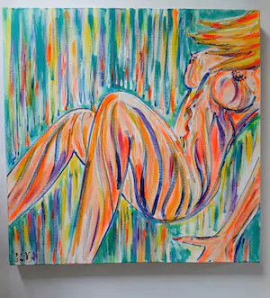 Elva - Naakt in de kleur - 2 schilderijen *Zomer sale kopen? Bied vanaf 100!