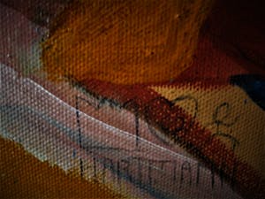 Niet of onleesbaar gesigneerd - Indrukwekkend surrealistisch Olieverf "World in your Eyes" ca. 1970 - GROOT!!! kopen? Bied vanaf 10!