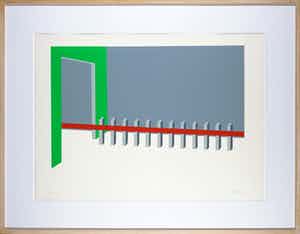 David van de Kop - Zeefdruk, Situatie rode band - Ingelijst verkocht voor € 40!