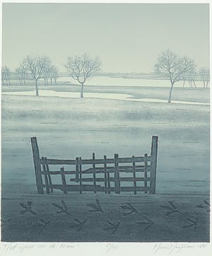 Hans Heijman - Kleurenets, Het spoor van de kraai - Ingelijst kopen? Bied vanaf 35!