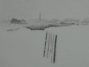 Jan van Winkel - 'En langzaam volgde mijn blik de stilte' - Ets kopen? Bied vanaf 45!