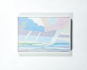 Paul Overhaus - Acryl op doek, bevestigd op board, Rose wolk - Ingelijst kopen? Bied vanaf 50!