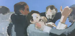 Peter Bes - Acryl op papier, Zonder titel - Ingelijst (Groot) kopen? Bied vanaf 500!