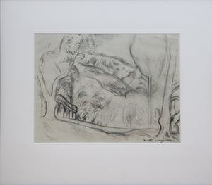 Matthieu Wiegman - Houtskooltekening op papier - "Landschap met bergen" kopen? Bied vanaf 199!