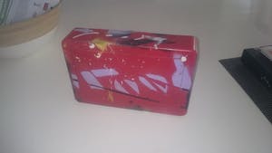 Herman Brood - Rode handgeschilderde broodtrommel kopen? Bied vanaf 100!