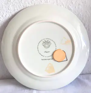 Villeroy en Boch - 2erSet Wandteller Keramik Serie Paon Pfauenmotiv Mettlacher Kupferstich 70er J. kaufen? Bieten Sie von 20!