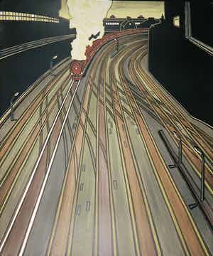 Bruno Vekemans - Litho, Le train verkocht voor € 100!