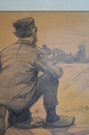 Gerard Krol - Tekening van een boer kopen? Bied vanaf 50!