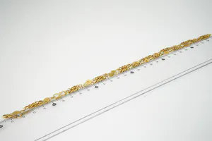 Lang Surinaams 18Krt geel-gouden zg. "Piet-Piet"of Nugget collier -  gekeurd kopen? Bied vanaf 100!