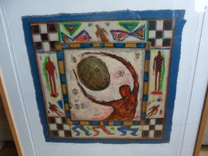 Eric Toebosch - Zeefdruk, 2000, 'Over het mysterie van de gouden ballen' kopen? Bied vanaf 60!