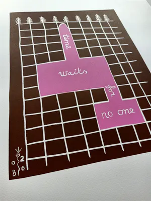 Joost van der Toorn - "Time waits for no one". Grafiek, very limited edition, handgesigneerd kopen? Bied vanaf 75!