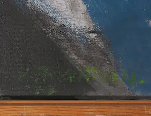 Wim Straatman - Olieverf op doek, F.R. in zwart, groen en blauw - Ingelijst (Groot) kopen? Bied vanaf 1!