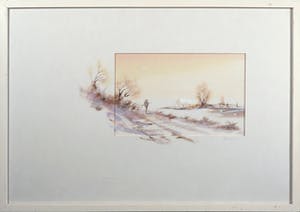 Niet of onleesbaar gesigneerd - Aquarel en krijt, Jager - Ingelijst kopen? Bied vanaf 1!