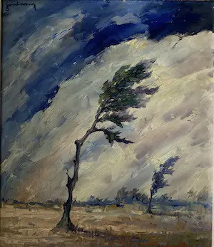 Leo Jordaens - Landschap met bomen kaufen? Bieten Sie von 110!