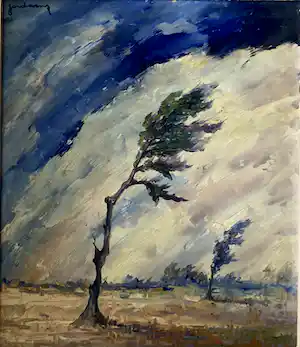 Leo Jordaens - Landschap met bomen vendu pour 110€ !