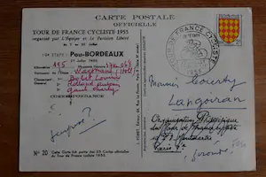 Kees van Dongen - Ansichtkaart - Tour de France cycliste 1955 - 19e Etappe Pau - Bordeaux kopen? Bied vanaf 30!